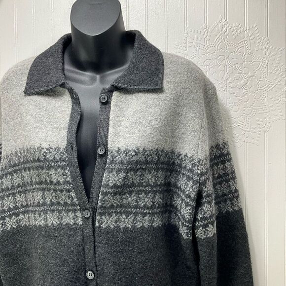 EVAN PICONE 100% Wool Cardigan Sweater - Picture 2 of 4